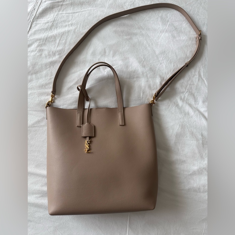 Yves Saint Laurent Tan Leather Tote Bag